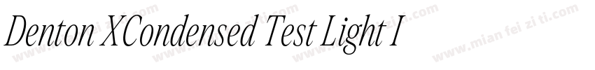 Denton XCondensed Test Light Italic字体转换